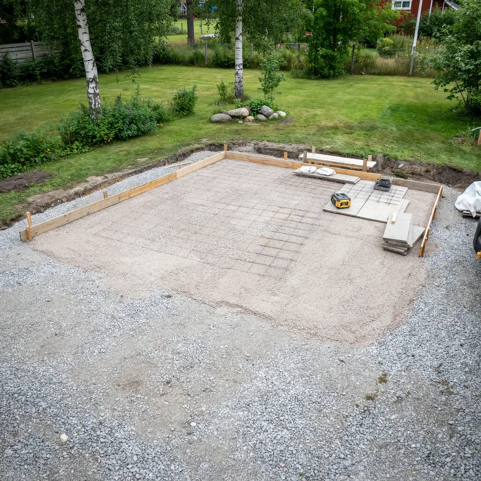 bygga husgrund gjuta platta upplands bro kungsangen balsta