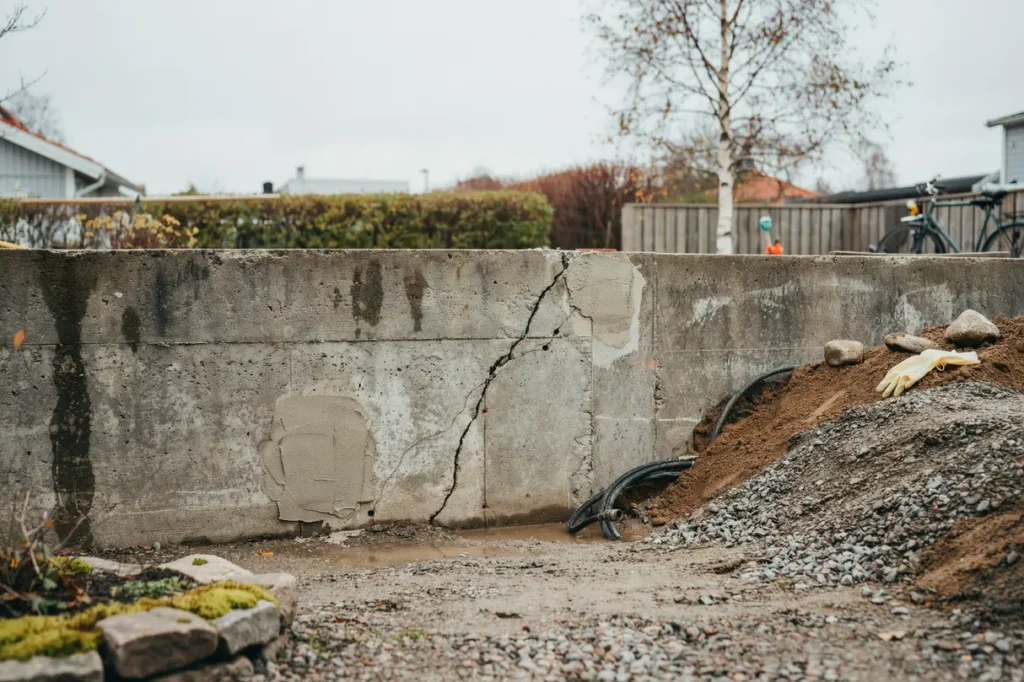 sprickor i k llaren eller l ckande betong s kan keminjektering och betongsprutning r dda husgrunden